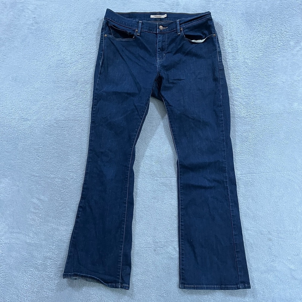 Levi's Curvy Bootcut Jeans Womens 33 Blue Denim Medium Wash 5-Pocket Streetwear
